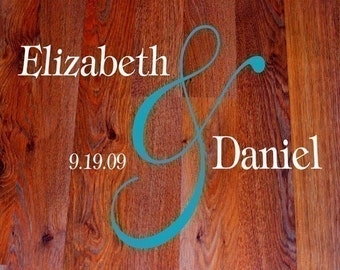 Wedding dance floor decal, wedding venue decal, personalized wedding decals