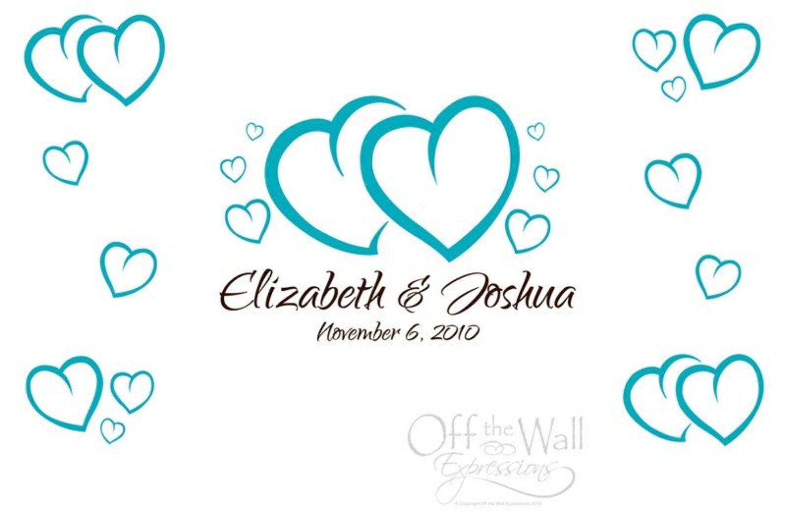 Wedding Dance Floor Decal Set Large Personalized Wedding Etsy