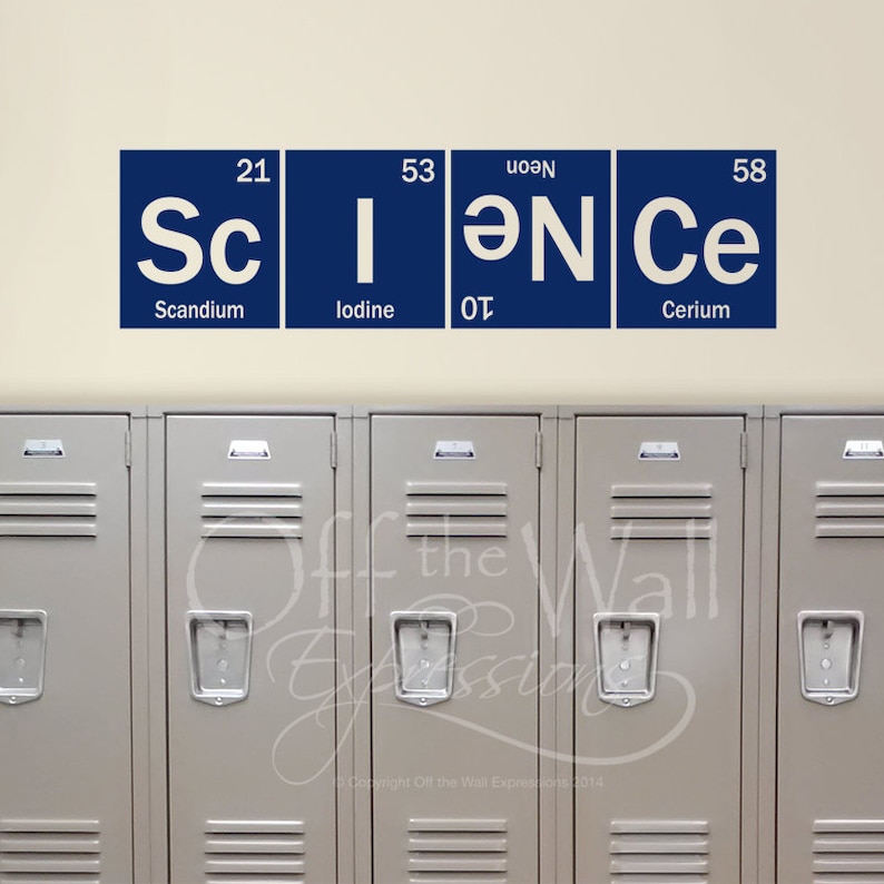 Science Periodic table decal elements vinyl wall art decal classroom teacher decor chemistry decal zdjęcie 1