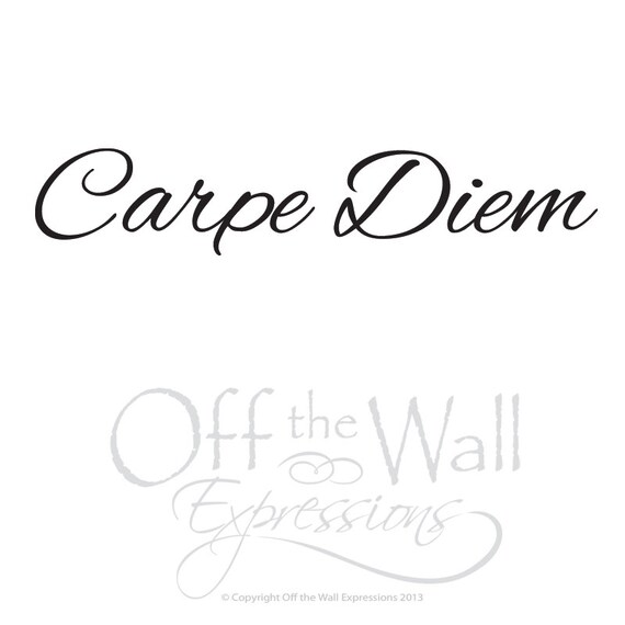 Autocollant Mural Citation 'Carpe Diem' - Sticker Vinyle Déco | Saisir Le Jour | IN22