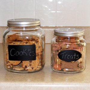 Chalkboard Label stickers,  Assorted Sized chalk labels vinyl decals, peel and stick wipe off labels
