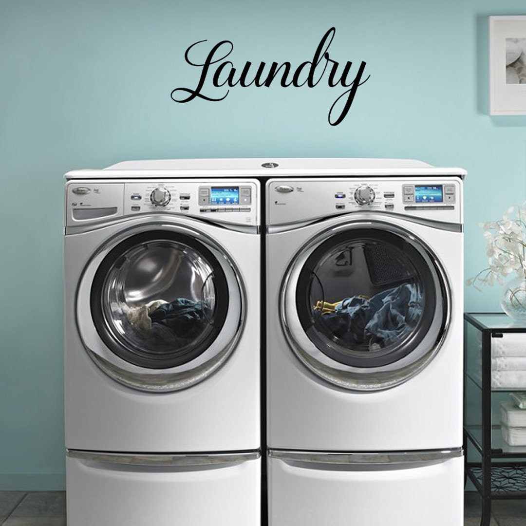 Laundry Wall Decal, Laundry Room Decor, Vinyl Lettering, Home Decor ...