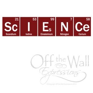 Science wall decal Periodic Table elements vinyl wall art decal Classroom decor image 2