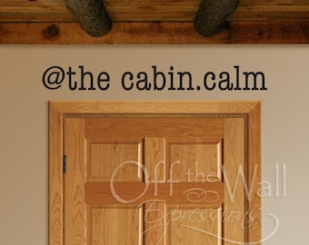 At the cabin.calm vinyl decal. Camping wall decal, cabin wall decor