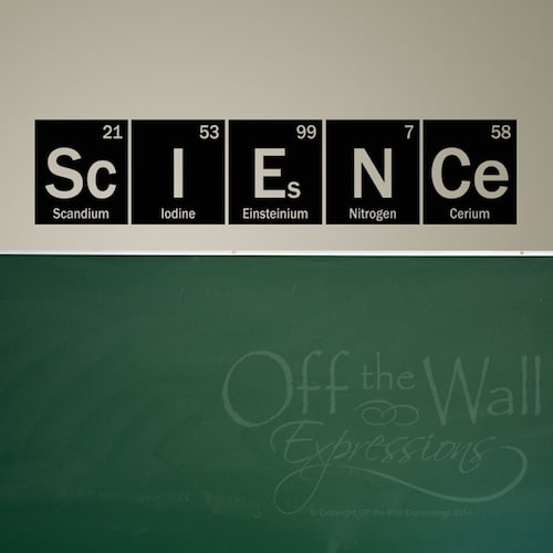 Science Decal With Periodic Table of Elements Science Vinyl - Etsy