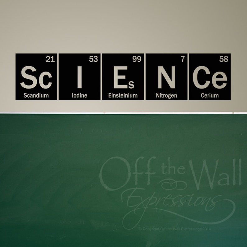 Science wall decal Periodic Table elements vinyl wall art decal Classroom decor image 1
