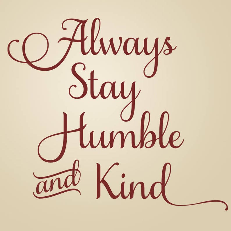 Vinyl Wall song lyrics Always Stay Humble and Kind country | Etsy