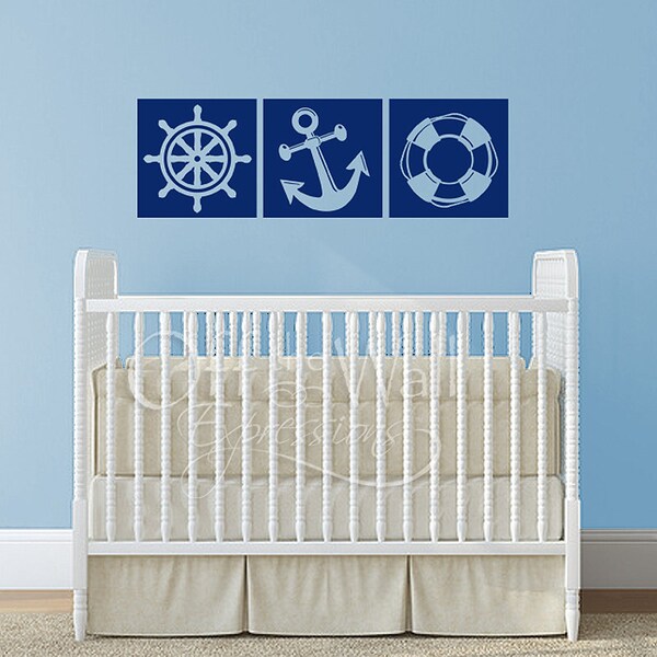 Nursery Nautical Wall Decal Etsy