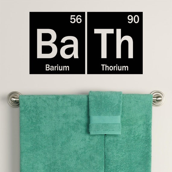 periodic table bath decal element decor bathroom decals | etsy