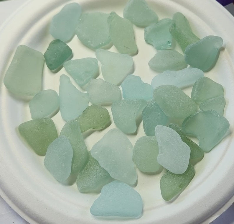 Bulk seaglass, beach glass, custom jewelry, aqua seafoam, jewelry designer, drilled seaglass, mosaic craft supply, bangle bracelet, decor image 9