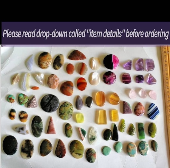 Gemstone Cabochons Jewelry Supply Metalsmith Supply Lapidary Art Semi precious Gems Faceted Gemstones Ring Stones Amethyst Cabs Etsy