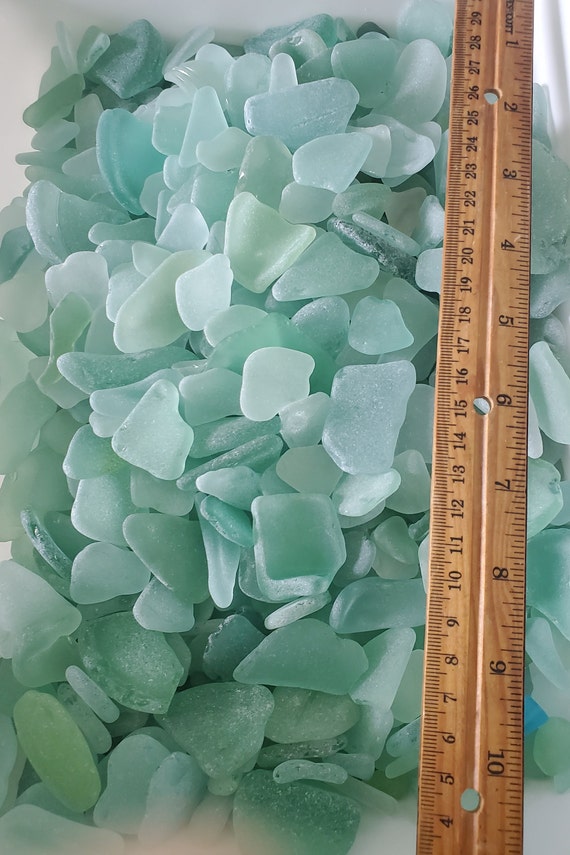 Sea Beach Glass Beads Mixed Colors Bulk Blue Green Jewelry Pendant Decor 