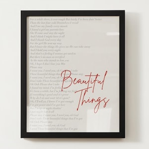 Beautiful Things van Benson Boone - Lyric Art