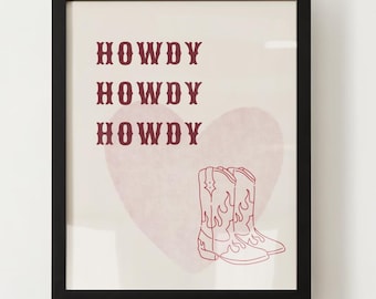 Howdy - Western Digital Print