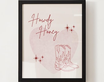 Howdy Honey - Digital Art Download 16x20