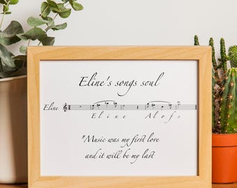 Your name as a melody + mp3, your name as a melody, gift, personalized musical gift, personalized gift with your name
