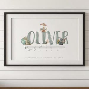 PERSONALIZED MUSICAL BIRTHDAY, birth gift, melody for baby, newborn, musical art, children's decoration, name in music