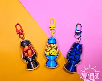 lava lamp glitter shaker acrylic keychain charms | nostalgia | gift