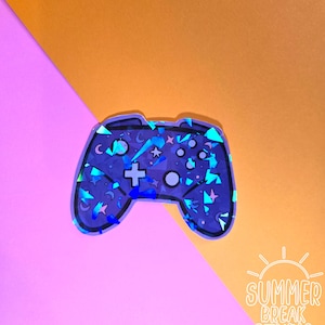 game controller waterbottle sticker vinyl holographic gaming sticker cozy gamer birthday  gift