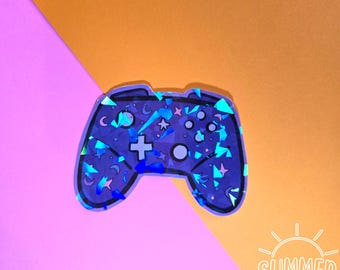 game controller waterbottle sticker vinyl holographic gaming sticker cozy gamer birthday  gift