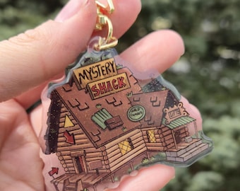 the mystery shack 2.5 inch glitter acrylic charms | gravity falls inspired