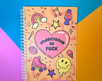 indesicive AF orange reusable sticker book