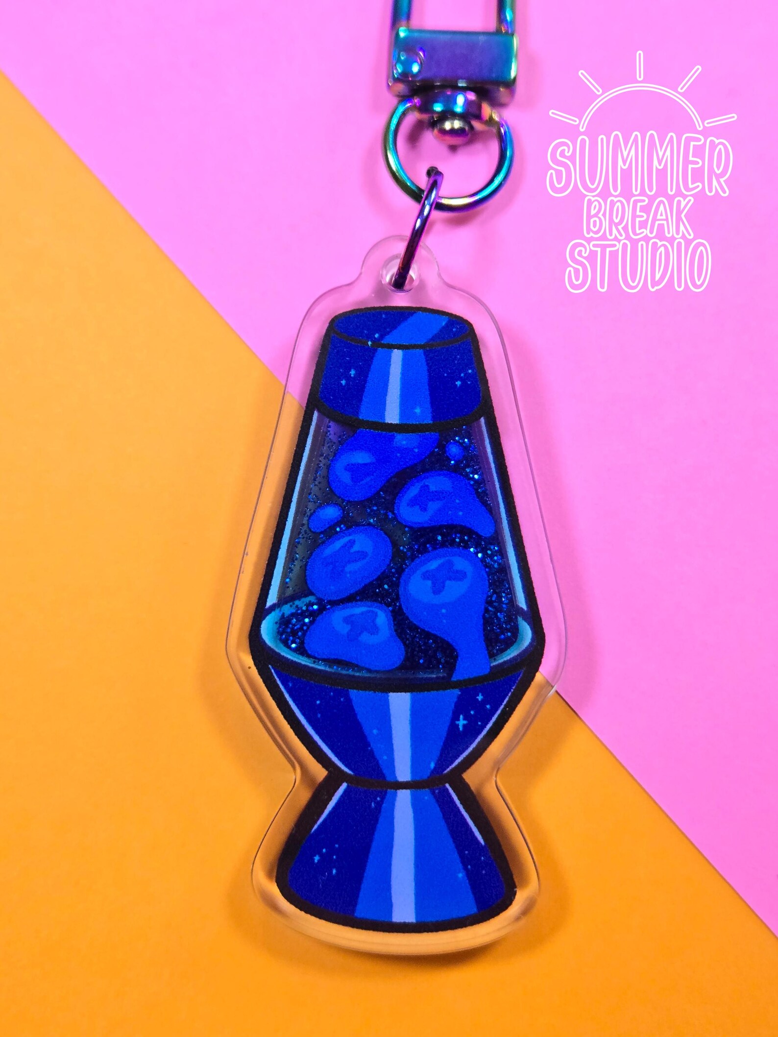Lava Volcano Key Chain Lava Lamp Glitter Shaker Acrylic Keychain Charms | Nostalgia | Gift - Etsy