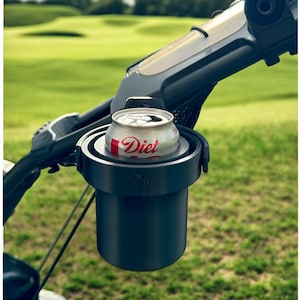 Golf Push Cart Cup Holder Gimbal: Stabilized DrinkLock for CaddyTek/Clicgear