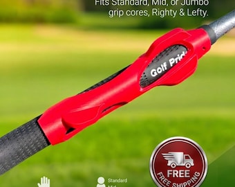 3D Printed Golf Club Grip Training Aid: Swing Alignment Tool - Golf Gift