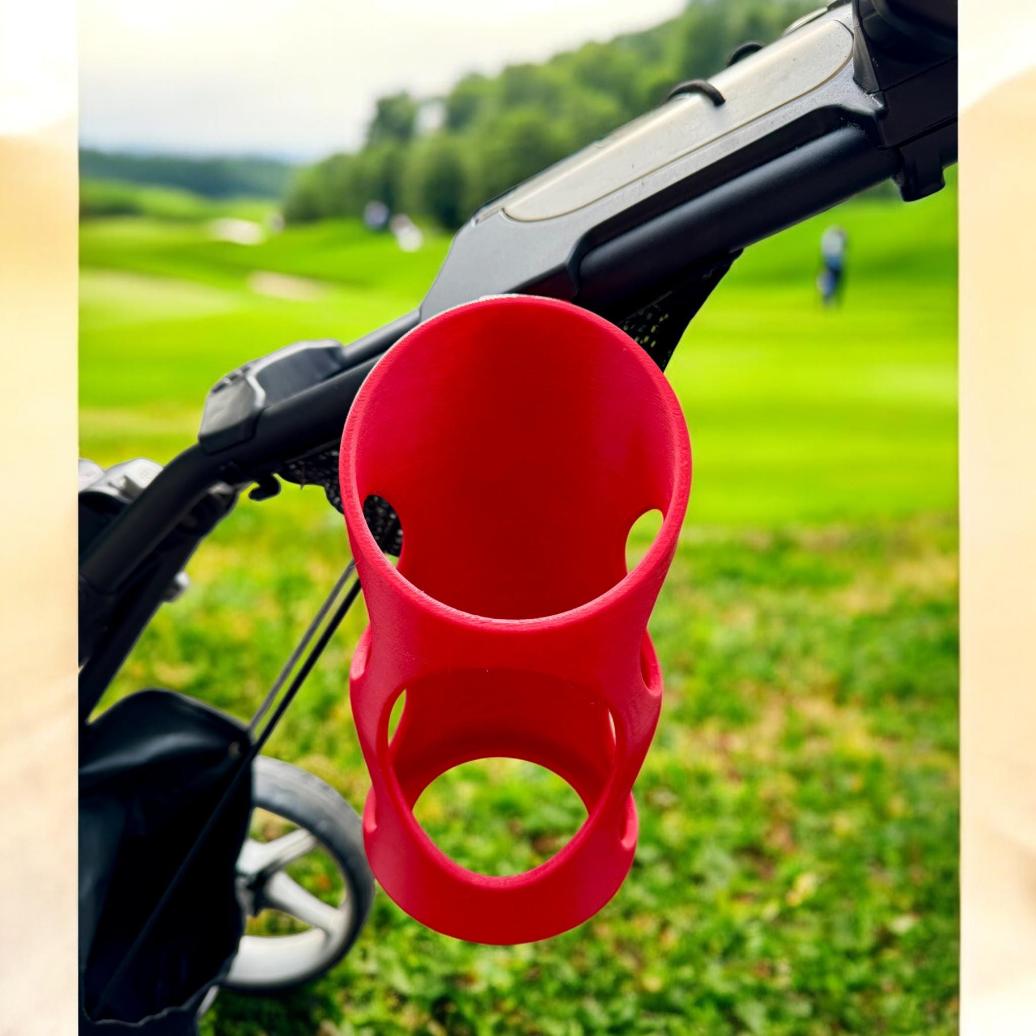 Golf Push Cart Bottle Holder: Universal Fit for Yeti, Owala, Hydro