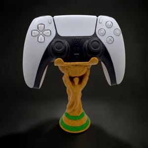 Championship Trophy Controller Stand – Gaming Controller Holder for PS5, Xbox – Desk Display Stand – Gamer Gift