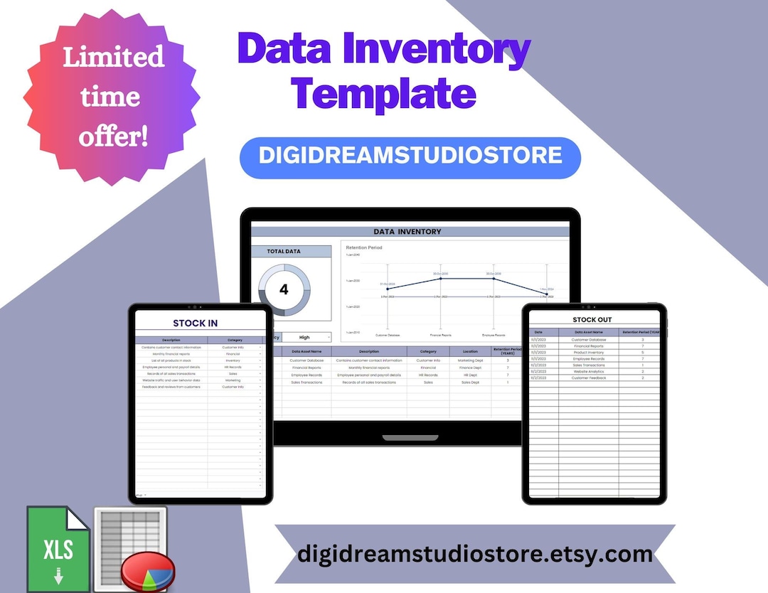 Data Inventory Template for Google Sheets Ideal for Small Business ...