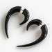 1 1/2" Fake Gauge Bison Horn Handcarved Post Earrings