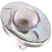 Opulent Mabe Blister Mother Of Pearl Shell Silver Sz 8 Ring
