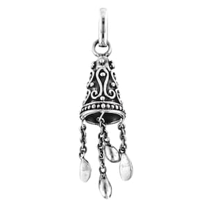 1 3/4&quot; Traditional Bali Art 925 Sterling Silver Ethnic Pendant