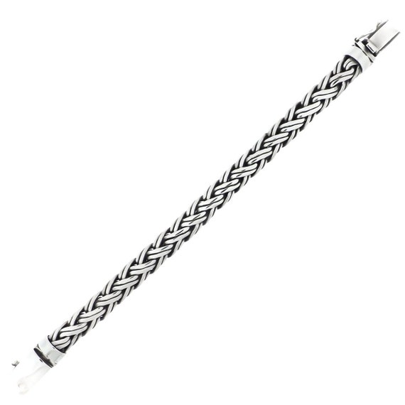 12 mm メンズ ダブルブレイドチェーン バリ ハンドメイド 925
