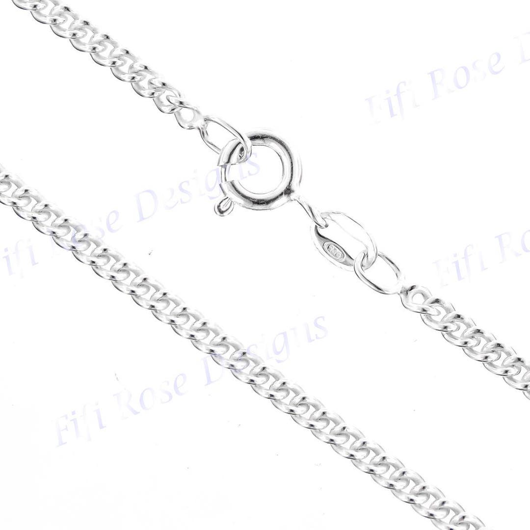 Collana Catena Serpente Quadrata Argento Sterling 925 1,2 Mm