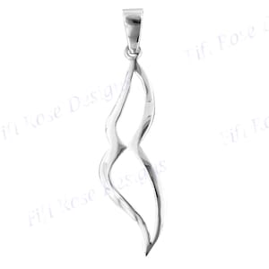 2&quot; Bali Hand Crafted Lips 925 Sterling Silver Pendant(2&quot;)