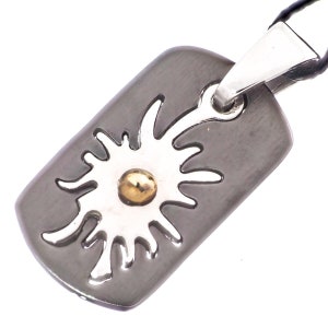 925 Sterling Silver Mens Gold Gunmetal Black Plated Sterling Necklace, 1 1/4&quot;
