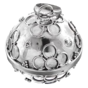 925 Sterling Silver 24mm Large Xxl Harmony Ball Chime Bali Sterling Pendant, 1 3/8&quot;