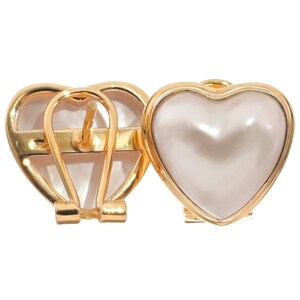 Heart Pacific Ocean Mabe Pearl Gold Plated 925 Sterling Silver Omega ...