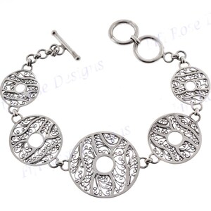 Magnificent Bali Artisinal Filligree Handmade 925 Sterling Silver Bracelet