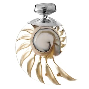 2 3/8&quot; Cool Open Nautilus Shell 925 Sterling Silver Pendant