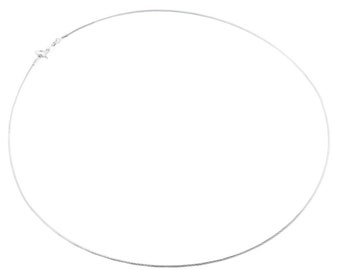 Collana in argento sterling 925 con cavo rigido flessibile da 1,1 mm