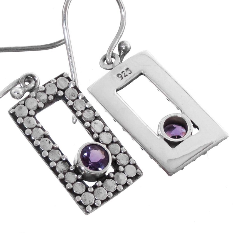 1116 Gorgeous Amethyst 925 Sterling Silver Earrings