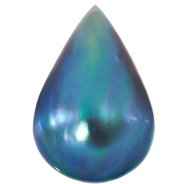 20mm Pear Teardrop Blue Grey Mabe Cultured Loose Aaa Jewelry-grade Pearl