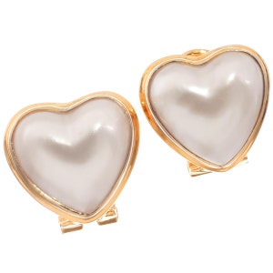 Heart Pacific Ocean Mabe Pearl Gold Plated 925 Sterling Silver Omega ...