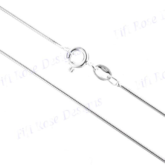 Aka Gioielli® - Collana Snake In Argento Sterling 925 Rodiato - Catena Maglia Serpente 1.3 Mm - Lunga 40 Cm - Foto 2