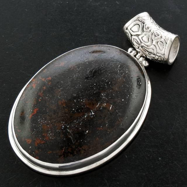 2 3/16インチ 本物の恐竜の骨の化石 925 スターリングシルバー