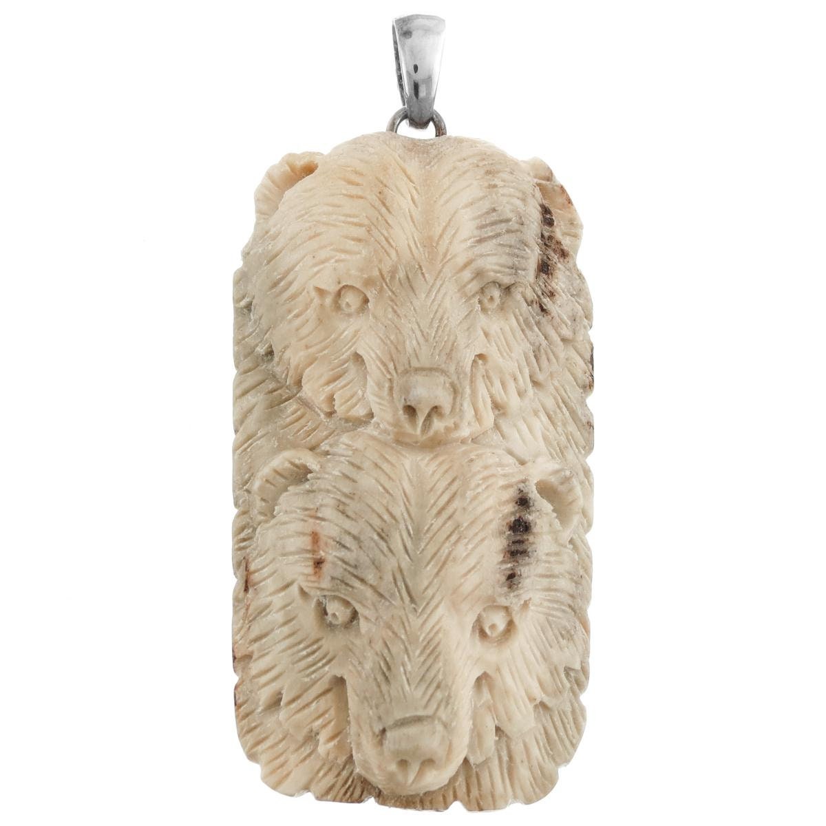 鹿の角と熊の牙キーホルダー